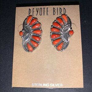 Navajo Corral Earrings on Sterling Silver by Peyote Bird